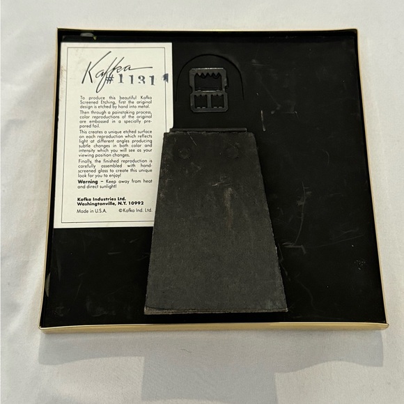 Kafka Screened Vintage Foil Etching Artwork 80’s 90’s Christmas Nativity Scene - Picture 4 of 9